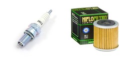 HF142 Oil Filter NGK Spark Plug Tune Up Kit For Yamaha Big Bear &amp; Warrio... - $11.74