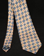 St Michael From Marks &amp; Spencer Silk Tie Men&#39;s Necktie Blue Red Yellow Diamond - £10.26 GBP