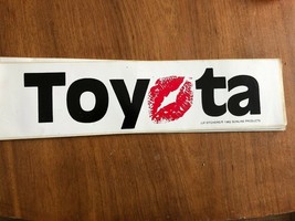 Lip Stickers Bumper Sticker Kiss Toyota 11&quot; x 3&quot; NEW Original 1982 - $8.66