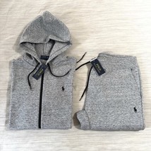 Polo Ralph Lauren Double Knit Tech Fleece Jogger Sweatsuit Grey HTR Blac... - $240.91