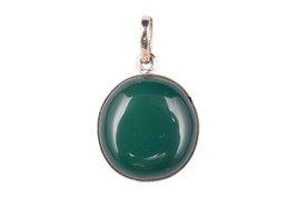 925 Sterling Silver Natural Green Onyx Gemstone Handmade Pendant Her Gift PS1566 - £43.14 GBP