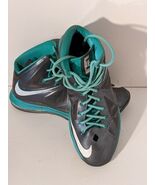 Nike Lebron X 10 ID Diamond Collection Green Gray Volt 578346-991 US 12 - $311.84