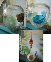 Blenko Rainbow Glass Crackle Mid Century Vase Decanter Color Medallions Pick 1 - £85.32 GBP