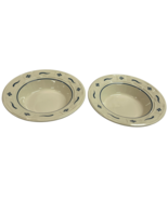 2 LONGABERGER WOVEN TRADITIONS POTTERY CLASSIC BLUE RIMMED SOUP SALAD BOWL - €27,34 EUR