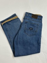 Smith&#39;s Workwear Blue Jeans Heavy Duty Denim Men&#39;s 34 x 30 Zipper Fly St... - £15.53 GBP