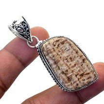 Picture Jasper Vintage Style Gemstone Ethnic Gifted Pendant Jewelry 2.20&quot; SA 248 - £5.18 GBP