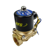 HFS 12V Dc 3/4&quot; Electric Solenoid Valve Water Air Gas, Fuels N/C - Brass - £35.40 GBP