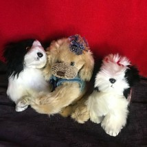 Gently Used Lot of 3 Small Plush Ty Attic Treasures Carey Black &amp; White Poofie &amp; - £11.12 GBP