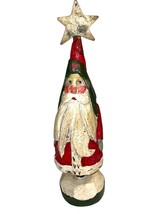 Vintage House of Hatten Standing Santa with Star Figure 1989 8.5&quot; - £19.33 GBP