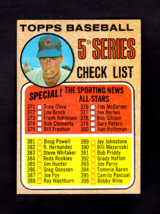 1968 Topps Baseball Unmarked Checklist 5th Series #356 - £7.02 GBP