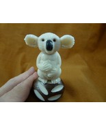 (TNE-BEA-KO-436b) little white KOALA BEAR TAGUA NUT Figurine Vegetable palm - $55.14 CAD
