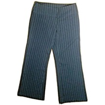 Unbranded Dress Pants Black Women Wide leg Pinstripe Size 9/10 - $16.84