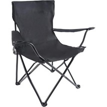 Portable Folding Black Camping Chair, 1-Pack - £36.98 GBP