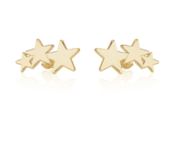 Stars Stud Earrings: Sterling Silver, 24K Gold, Rose Gold - £87.90 GBP
