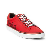Polo Ralph Lauren Men Low Top Sneakers Sayer SK VLC Red Recycled Canvas - $35.01