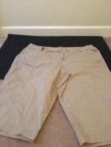 Venezia Women&#39;s Capri Pants Pockets Zip Casual Size 24 Khaki - $41.58