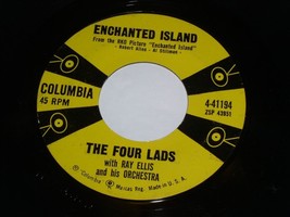 The Four Lads Enchanted Island Guess What The Neighbors&#39;ll Say 45 Rpm Record VG+ - £9.58 GBP
