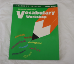Vocabulary Workshop, Level Green, Teacher&#39;s Edition Paperback Book - $544.05 MXN