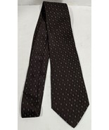 Perry Ellis Portfolio Dark Brown Multicolor Pattern Silk Mens Necktie Ne... - €16,04 EUR