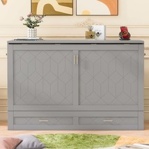 Gray Full Murphy Bed w/ Drawers &amp; USB - $839.99