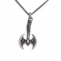 Men&#39;s Necklace Sterling Silver Viking Axe 22 Inch - $151.12