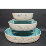 Chatham Potters Herb Garden Set Of 3 Oval Baking Dishes Vintage Disconti... - $139.73 CAD