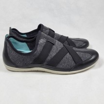 Ecco Bluma Women&#39;s Black Charcoal Grey Slip On Sneaker Size 39 EUR N3573 - £19.54 GBP