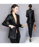 Spring New Genuine Leather Jacket Women Mid-length Korean Slim Fashion B... - €165,52 EUR