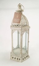 Graceful Distressed Small White Candle Lantern - $29.21