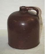 Old Vintage Antique Whiskey Jug Brown Stoneware Crock Primitive Country ... - £77.86 GBP