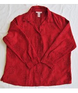 Sag Harbor Women&#39;s Long Sleeve Faux Suede Shirt Size 2X - €13,65 EUR