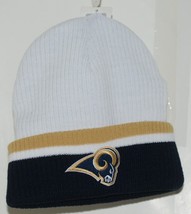 NFL Licensed Team Apparel KZ695 Los Angeles Rams White Cuffed Winter Cap - $9.99