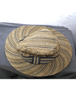 Brokers and Consultants Fedora Style Hat - Straw Type, Striped Pattern -... - $7.87