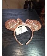 Disney Parks Ears ROSE GOLD Minnie Mouse Sequin Bow &amp; Ears Headband Neon... - €21,26 EUR