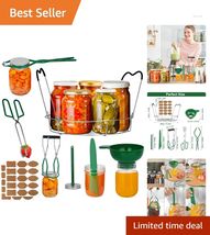 Luxurious Canning Starter Set - Stainless Steel Tools &amp; Space-Saving Sto... - $54.40