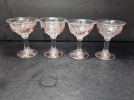 Westmoreland Della Robbia Flashed Champagne Sherbet Glass 5545952 Set Of 4 - $43.56