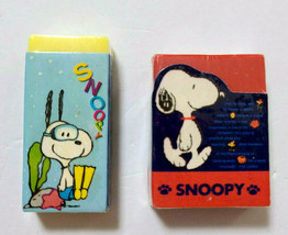 P EAN Uts Snoopy Eraser Triangle 2pieces Rare Retro Red Yellow - £18.44 GBP