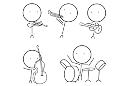 Music icons, Musical instruments icons, Rock band icons, Orchestra icons... - £3.92 GBP