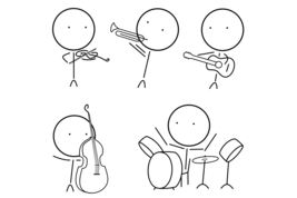 Music icons, Musical instruments icons, Rock band icons, Orchestra icons... - $5.00