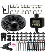 Drip Irrigation Kits With Timer, 131Ft/40M Automatic Drip Irrigation, Ra... - $44.94