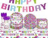 Building Blocks Birthday Party Supplies 98PCS Building Blocks Party Deco... - £26.34 GBP