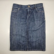 Level 99 Womens Denim Blue Jean Straight Pencil Skirt Size 28 - £15.19 GBP