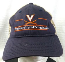 University Of Virginia Cavaliers Trucker Cap Adjustable Mesh Back Navy/Tan - $14.25