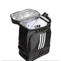 ADIDAS Excel Lunch Bag. 2 Insulated Pockets. Black/White stripes. NIP - £14.77 GBP