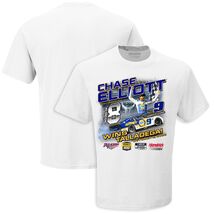 An item in the Sports Mem, Cards & Fan Shop category: Chase Elliott #9 NAPA 2022 Fall Talladega Winner on XXL White tee shirt