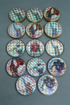 Lot of 14 Vintage 90s Heavy Metal Sports Themed POG Chips  - £47.62 GBP