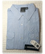 Burnside Mens Classic Dobby Pinstripe Button Down Shirt B9265 NWT $44 Wh... - $10.99