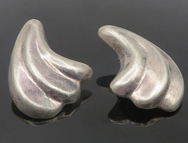 MEXICO 925 Sterling Silver - Vintage Hollow Swirl Non Pierce Earrings - EG6033 - £57.88 GBP