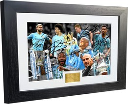 Guardiola De Bruyne Agüero Sterling Jesus Sane Autographed Large A3 Print - £83.63 GBP