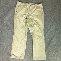 Gander Mountain Guide Series Men Pants 38x30 Beige Chino Straight Hiking Outdoor - £19.32 GBP